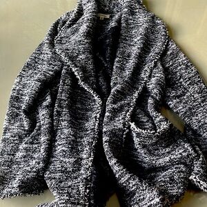 Max Studio black and white tweed sweater coverup